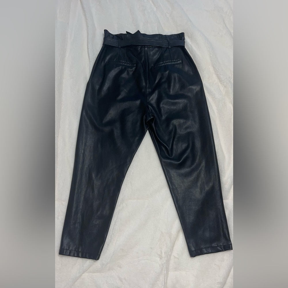 Black Faux Leather Pants - Picture 3 of 3